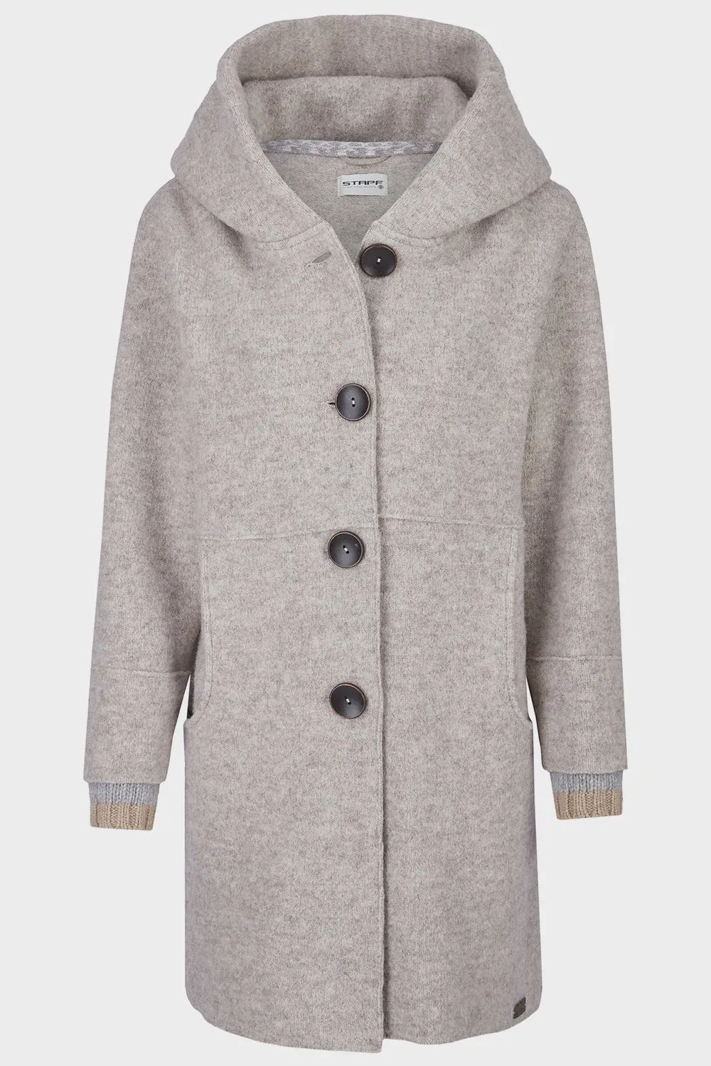 Stapf ANNIKA Beige Water-Repellent Wool Coat Made in Austria