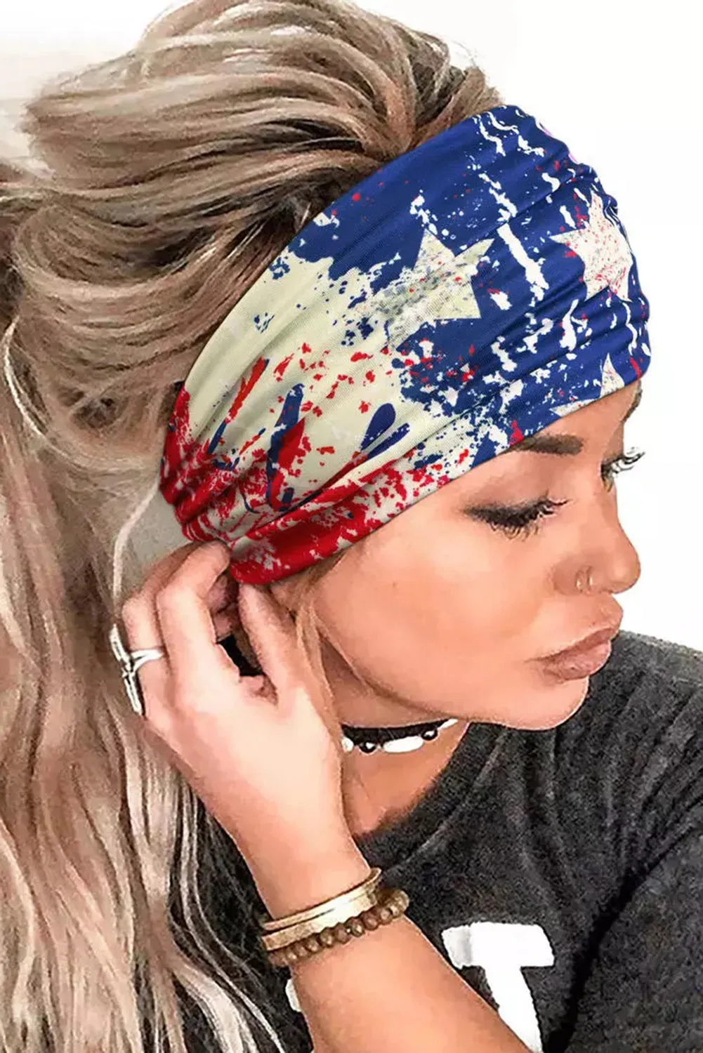 Star Printed Yoga Sports Headband