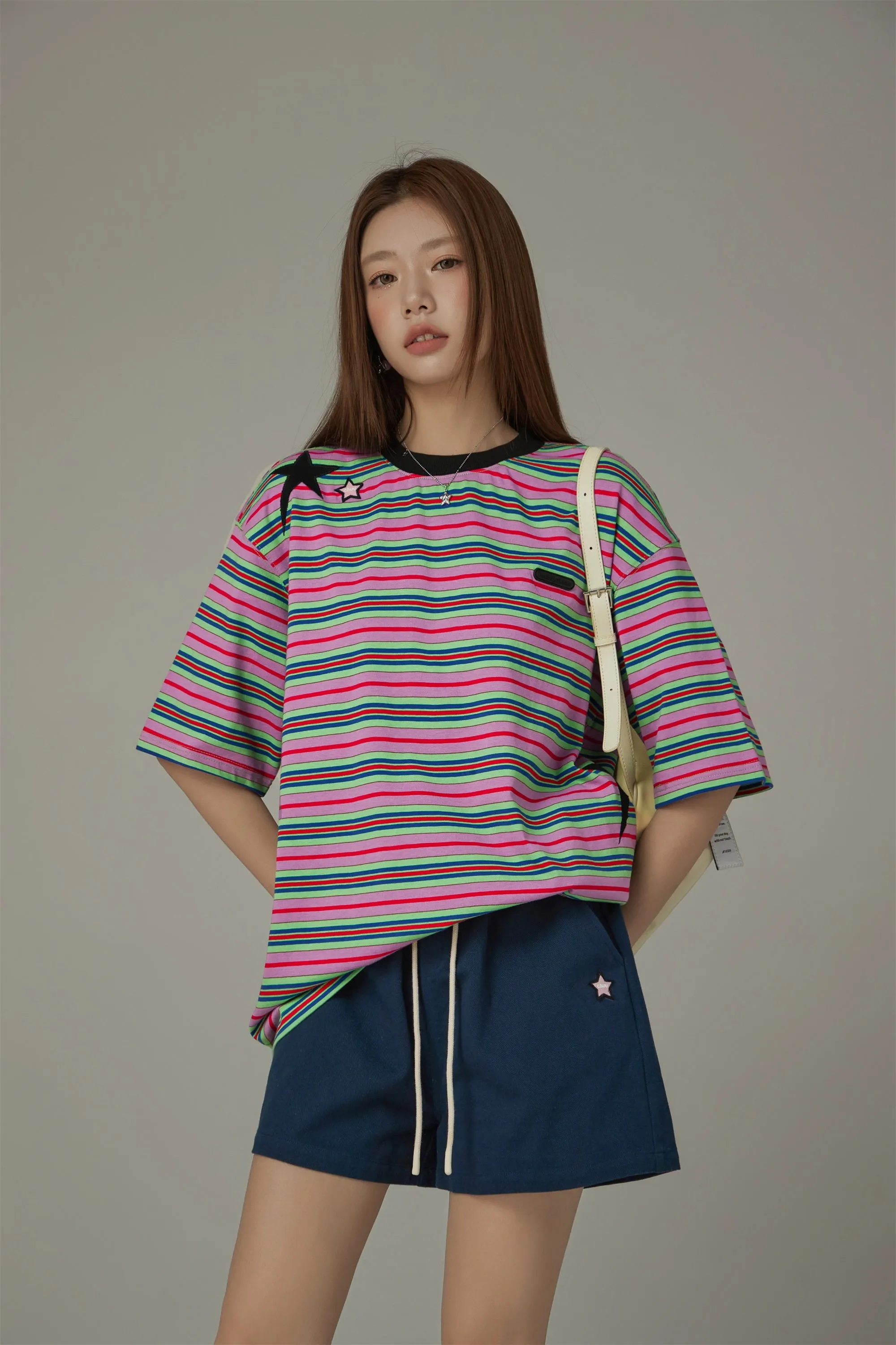 Star Striped Loose Fit T-Shirt