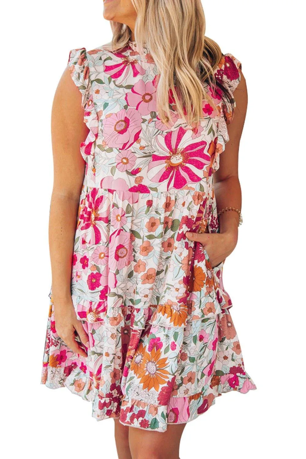 Summer Breeze Ruffled Tiered Dress