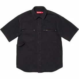 Supreme Loose Fit S/S Black Denim Painters Shirt