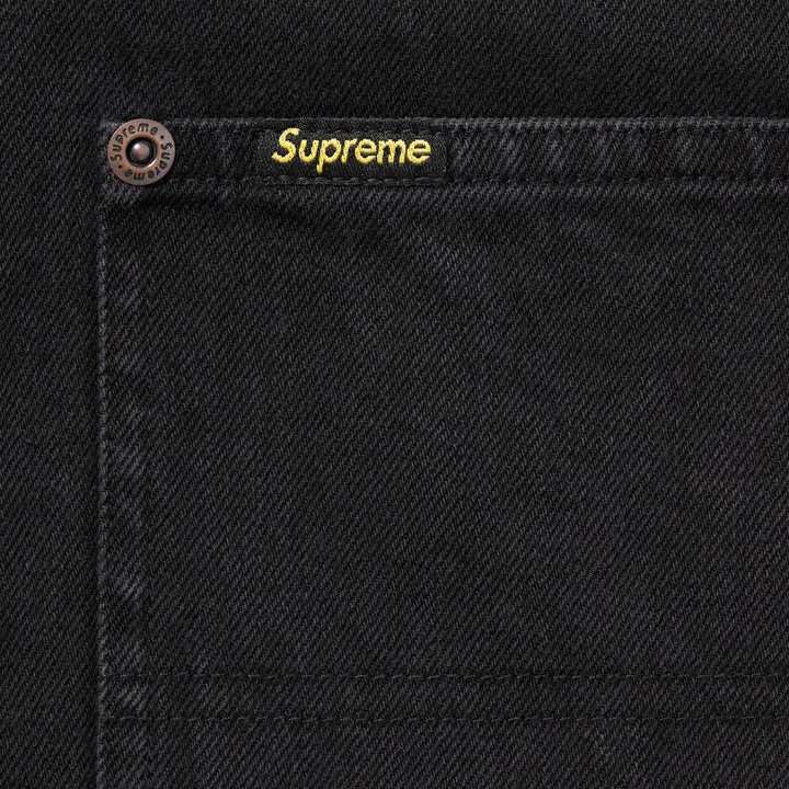 Supreme Loose Fit S/S Black Denim Painters Shirt