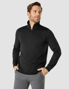 Tech Wool Half Zip Black