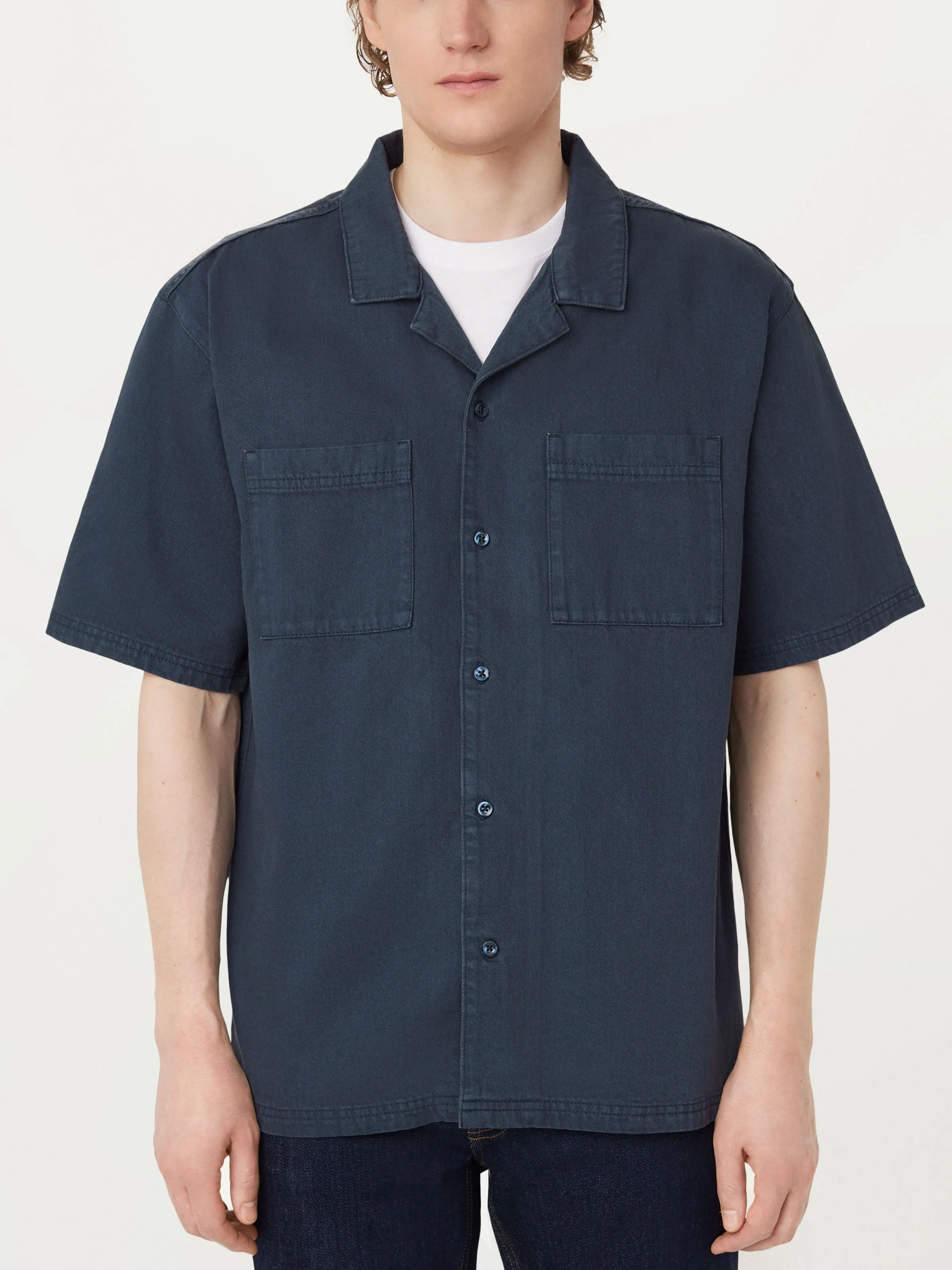 The Pocket Camp Collar Shirt in Midnight Navy