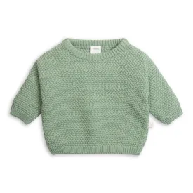 TINY TWIG MOSS KNIT JUMPER-BASIL