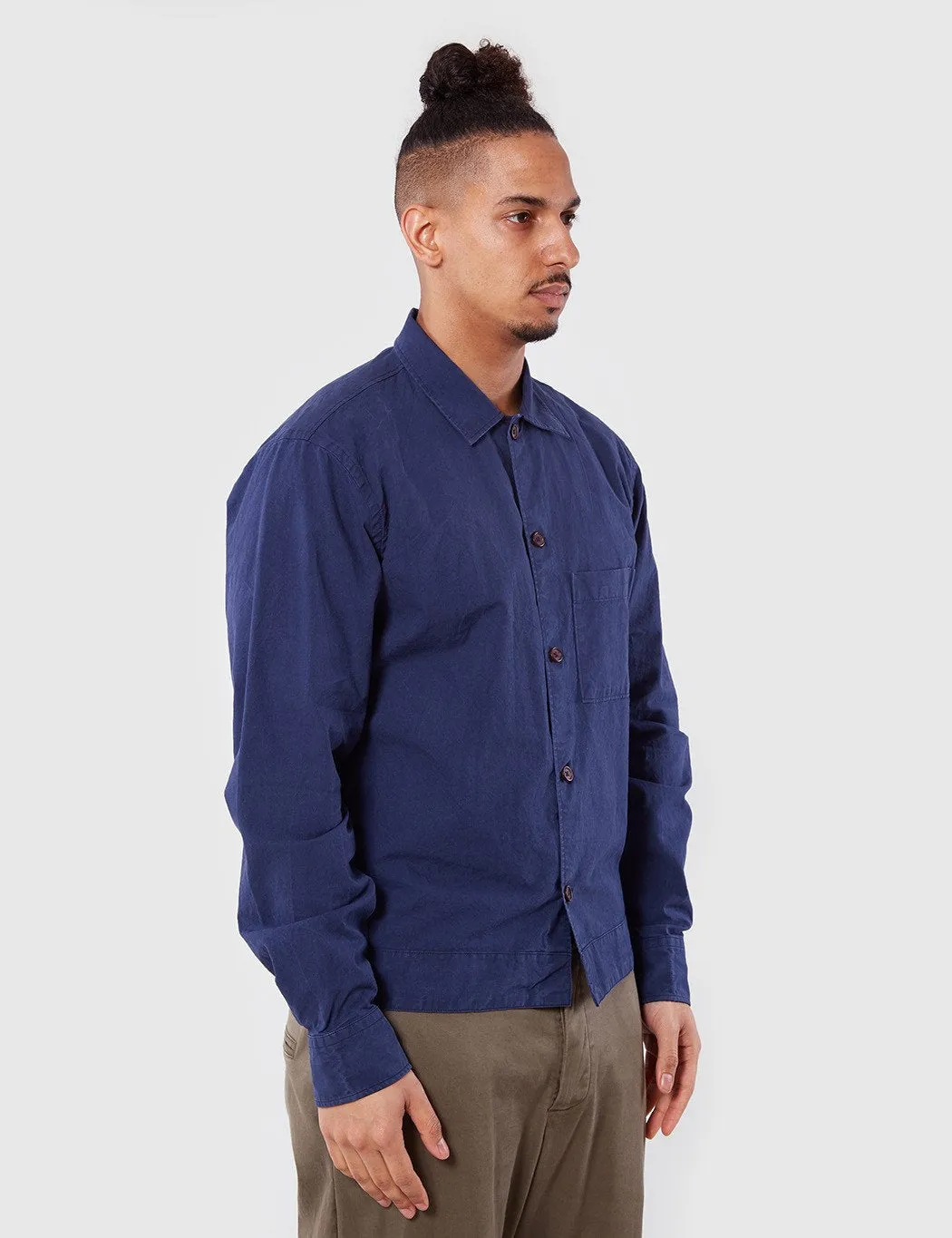 Universal Works Uniform Denim Shirt - Indigo Blue