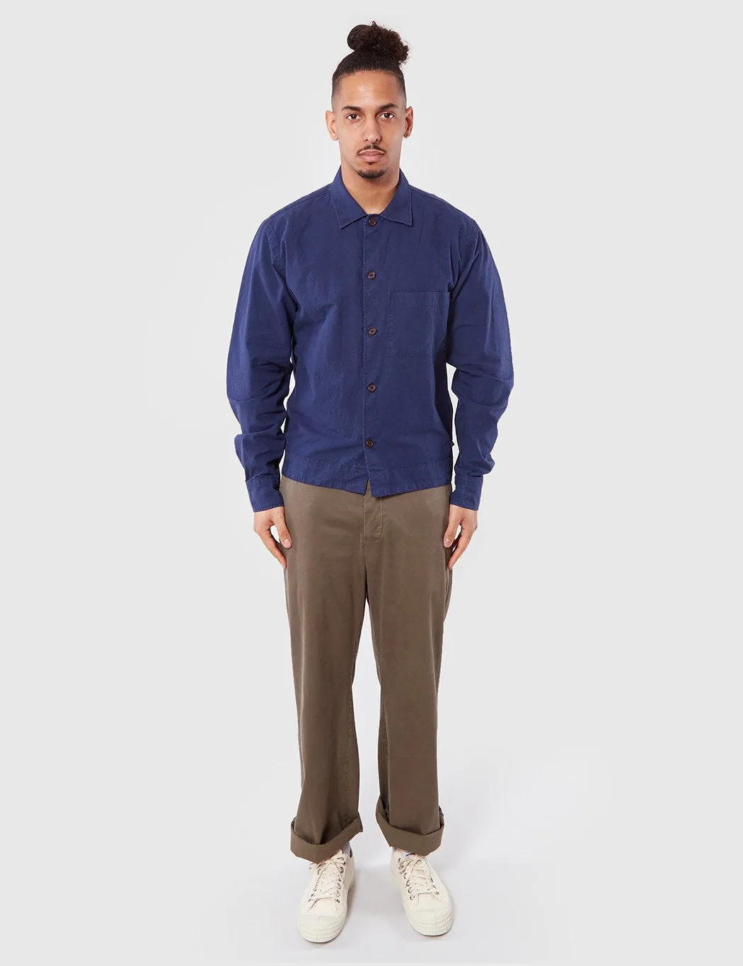 Universal Works Uniform Denim Shirt - Indigo Blue