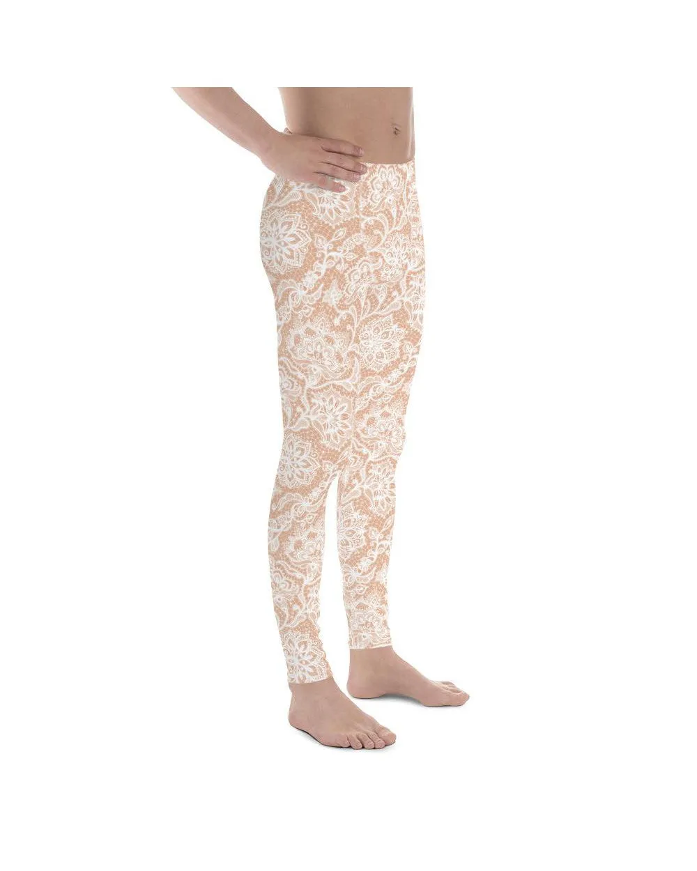 White Faux Lace Meggings