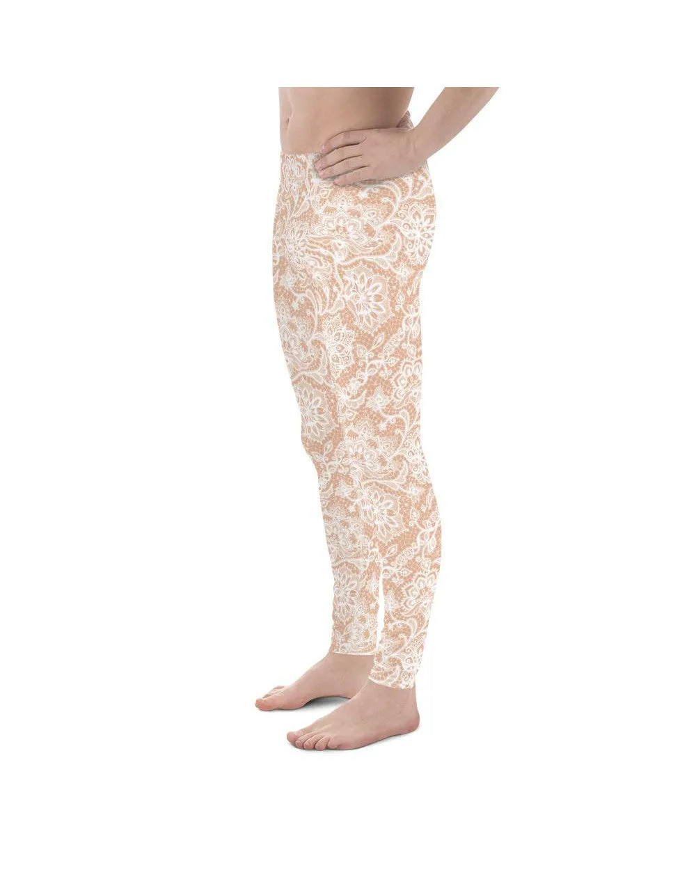 White Faux Lace Meggings