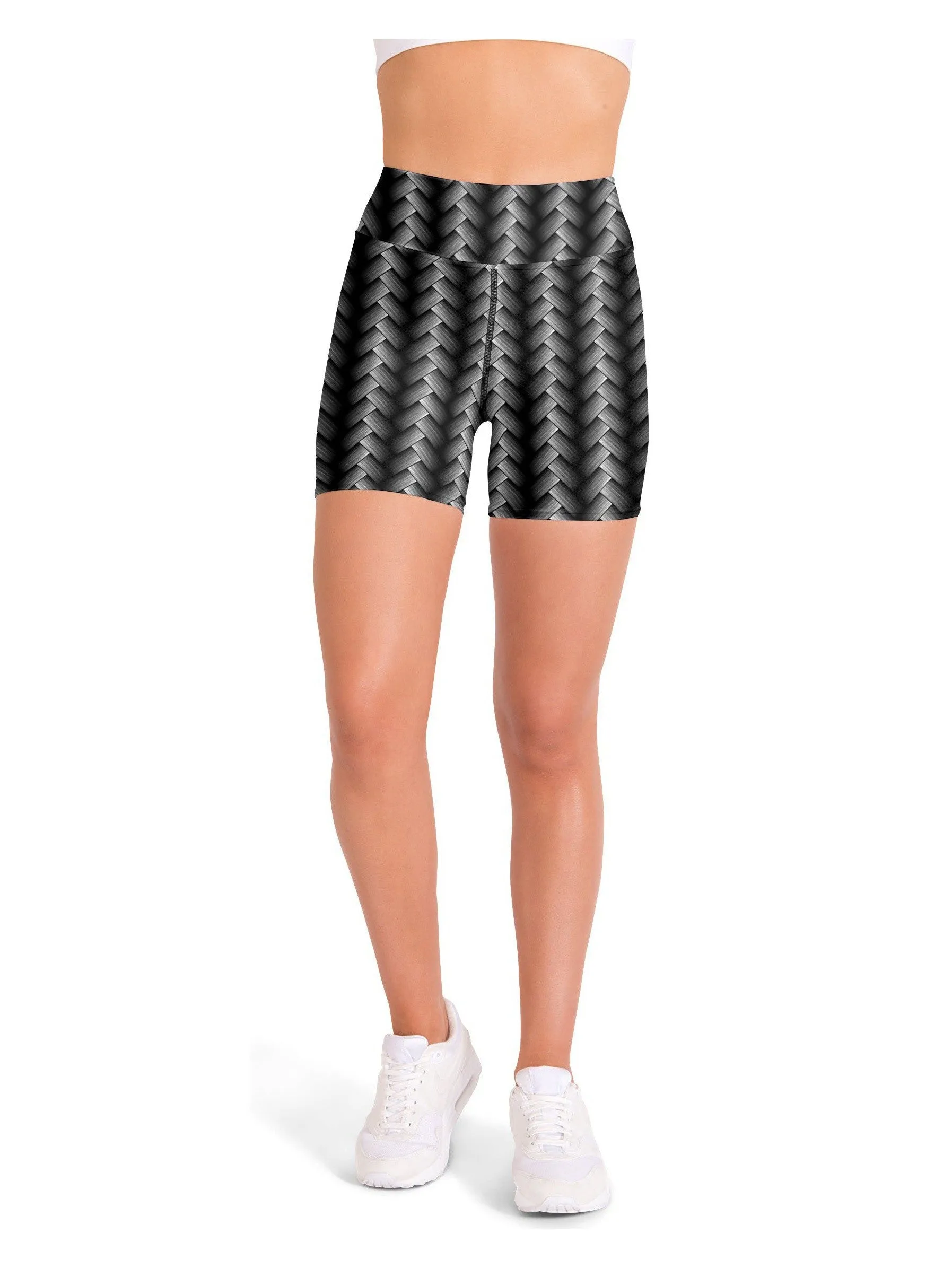 Woven Carbon Yoga Shorts